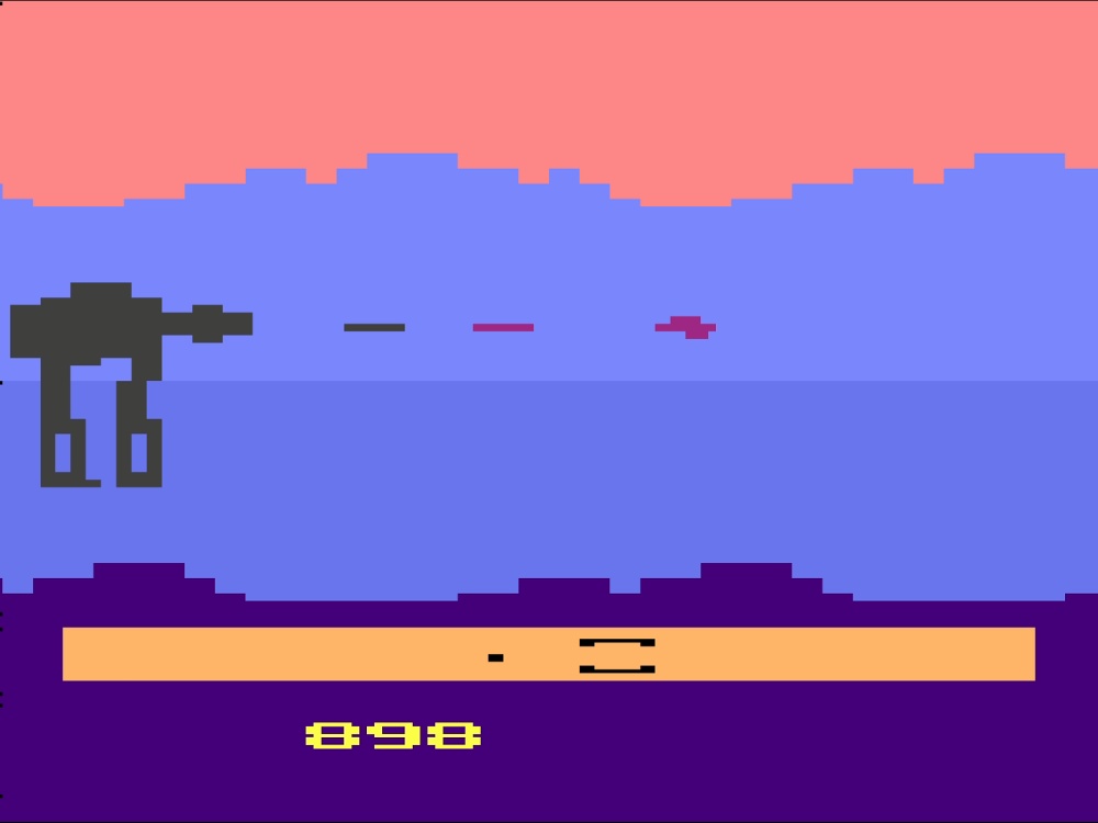 Gameplay of Star Wars The Empire Strikes Back for Atari 2600